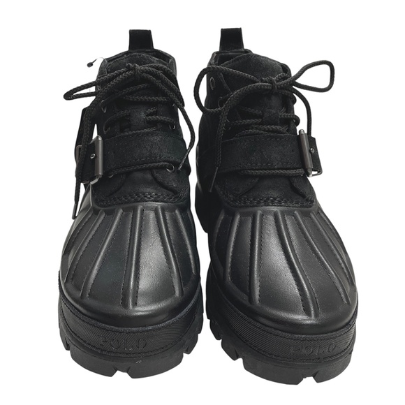Polo Ralph Lauren Men’s Oslo Low Boot Leather & Suede Black 7D main image 16